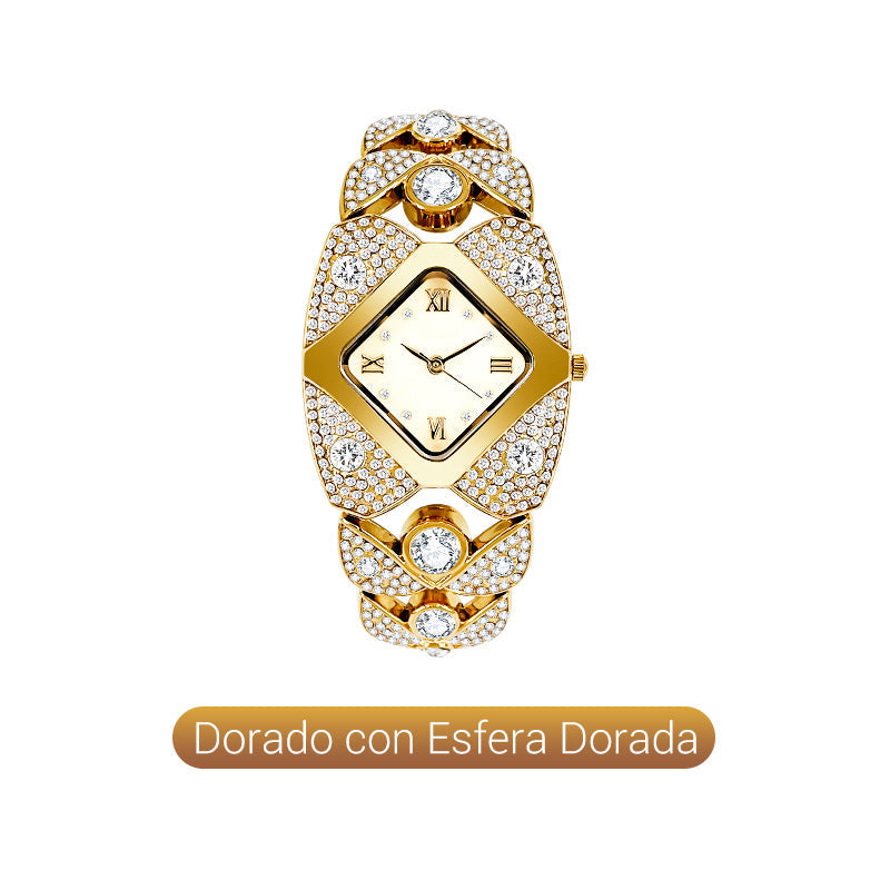 ⏳Oferta por Tiempo Limitado⌛ Reloj de Cuarzo para Mujer Estilo Retro con Estrases Brillantes