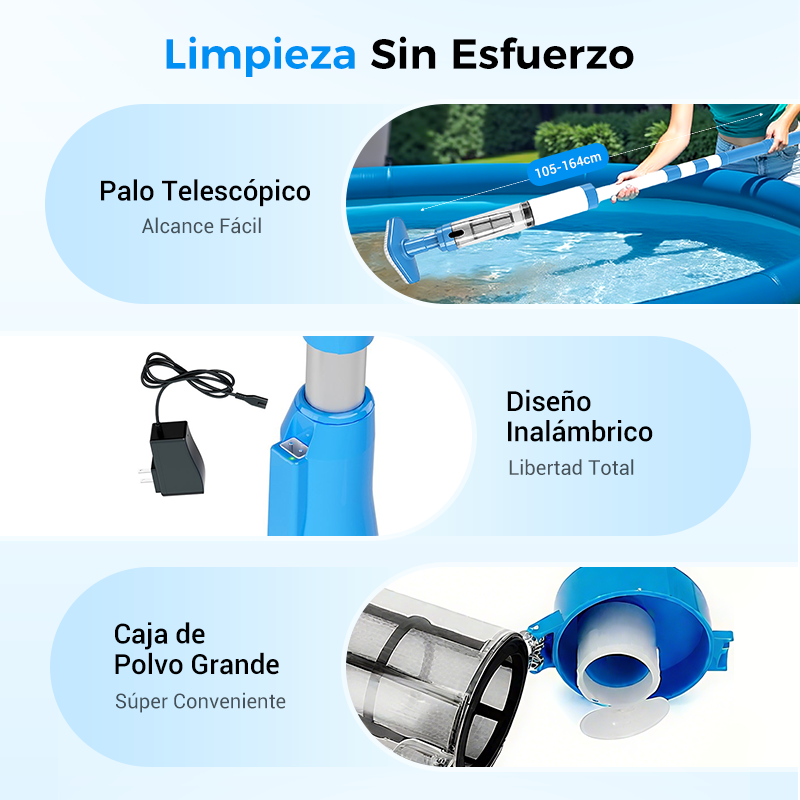 Aspiradora de Mano Inalámbrica 3 en 1 para Piscina