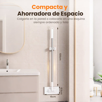 💥Fregona antipolvo desechable con 4 paños reutilizables.
