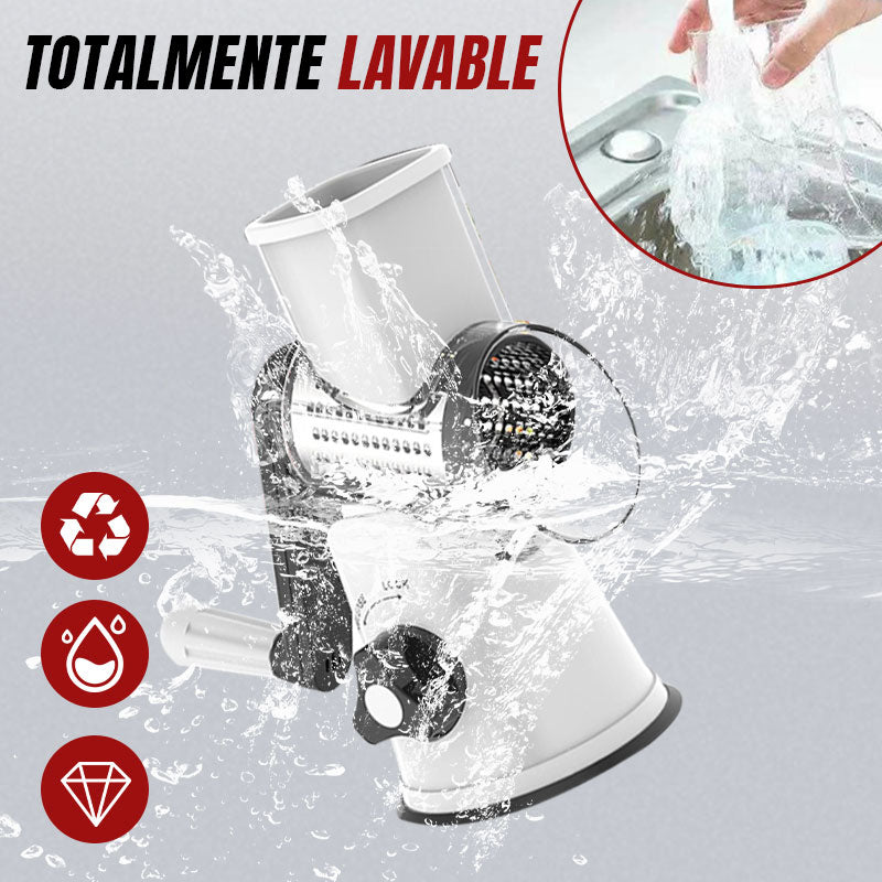 🔥2026 Venta de cocina🔥Rallador manual multifuncional giratorio y picadora 🚀🥕
