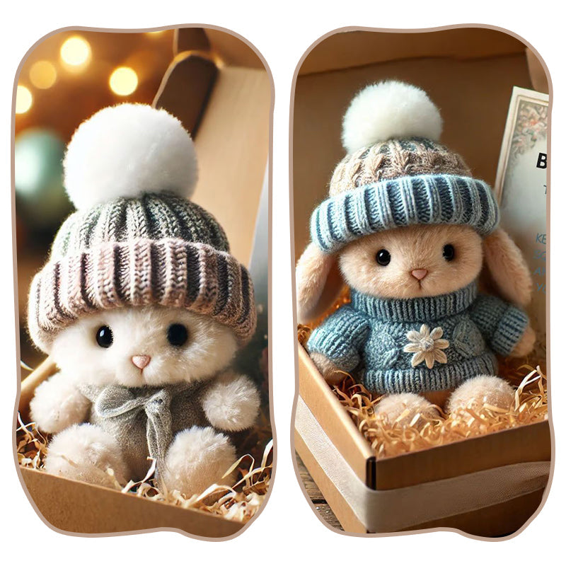 🐇- Mini conejito hecho a mano Abrazo lindo regalo de Pascua🎁