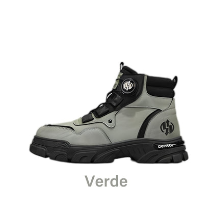 Zapatos de trabajo para hombre con hebilla giratoria, impermeables, antideslizantes, cómodos y transpirables.