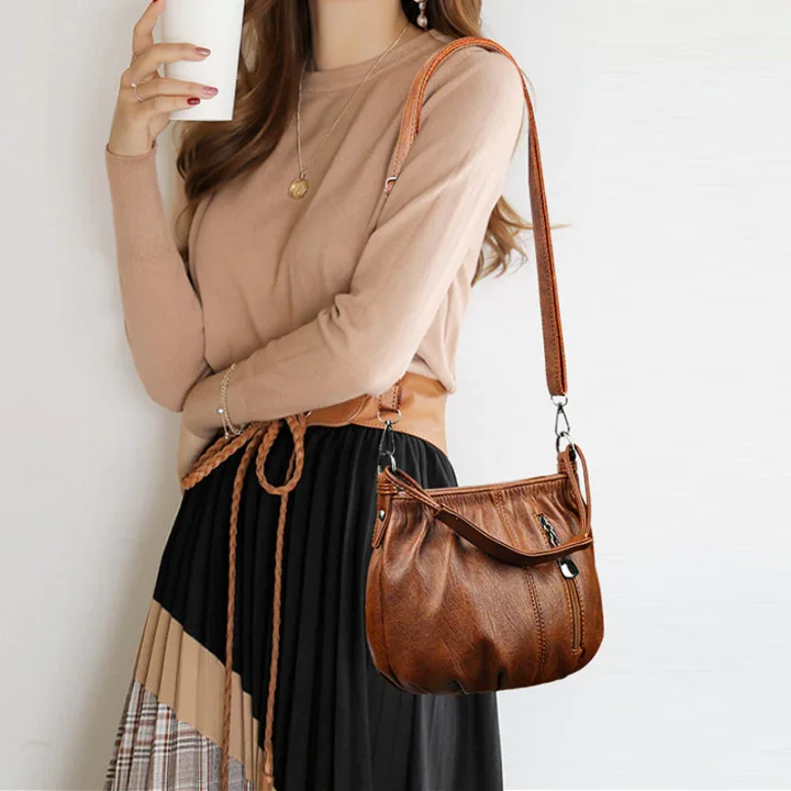 🔥Tu compañero diario: Bolso Bucket de piel suave con detalles plisados | Elegancia relajada para el día a día 🔥