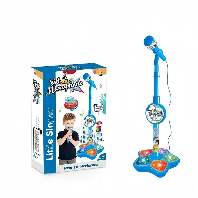 🎅 Ofertas especiales para Navidad🌲 Micrófono de juguete, máquina de karaoke de juguete con luces.
