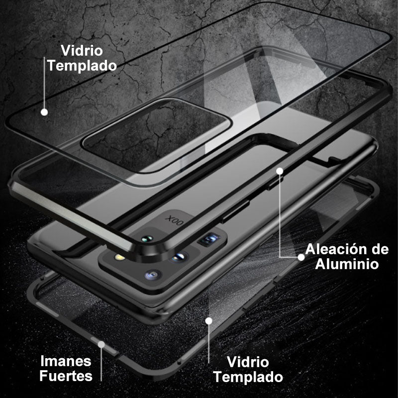 💥Funda magnética de vidrio templado de doble cara para Samsung S21-S25 Series