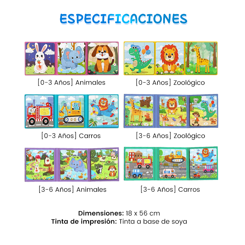 Libro magnético de construcción para niños
