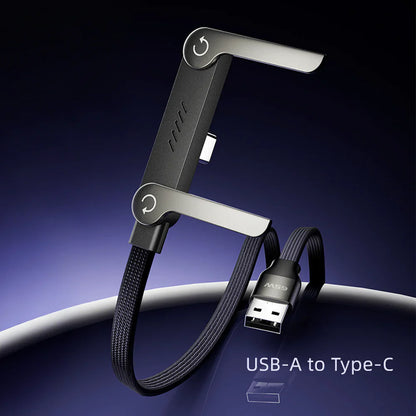 Cable de Carga Rápida 240W con Soporte Ajustable para Celular