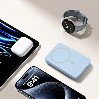 ⚡Batería externa inalámbrica portátil con imán (10000mAh)