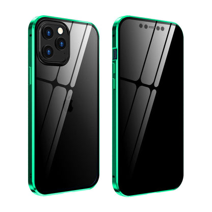 ⏳Oferta especial por tiempo limitado⏰Funda magnética para iPhone con cristal de privacidad y marco metálico