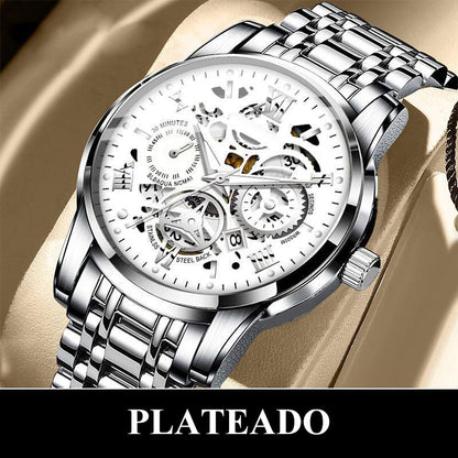 🎄Rebajas de Navidad 41 % DE DESCUENTO🔥Reloj mecánico automático esqueleto sumergible para hombre