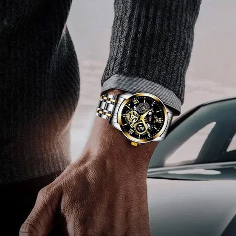 🎄Rebajas de Navidad 41 % DE DESCUENTO🔥Reloj mecánico automático esqueleto sumergible para hombre