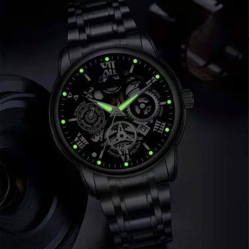 🎄Rebajas de Navidad 41 % DE DESCUENTO🔥Reloj mecánico automático esqueleto sumergible para hombre