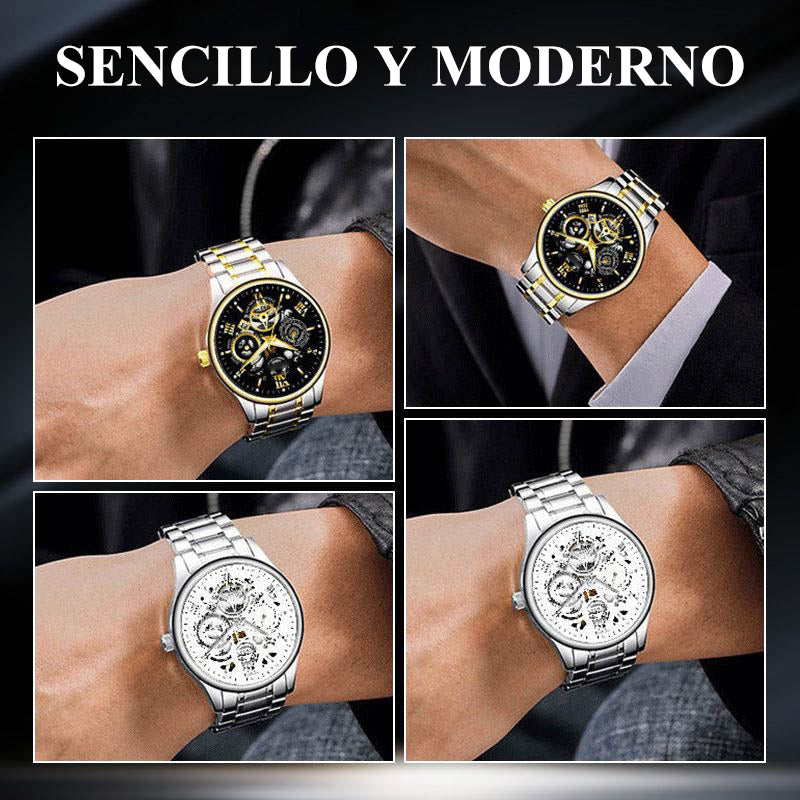 🎄Rebajas de Navidad 41 % DE DESCUENTO🔥Reloj mecánico automático esqueleto sumergible para hombre