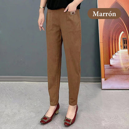 🎁Pantalones de Algodón Cómodos para Mujeres con Cinturilla Elástica