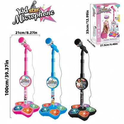 🎅 Ofertas especiales para Navidad🌲 Micrófono de juguete, máquina de karaoke de juguete con luces.