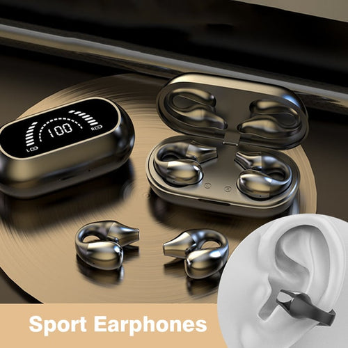 Auriculares Inalámbricos de Conducción ósea con Clip para la Oreja