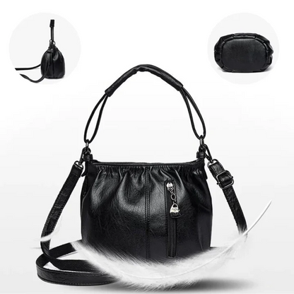 🔥Tu compañero diario: Bolso Bucket de piel suave con detalles plisados | Elegancia relajada para el día a día 🔥