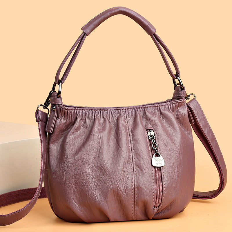 🔥Tu compañero diario: Bolso Bucket de piel suave con detalles plisados | Elegancia relajada para el día a día 🔥