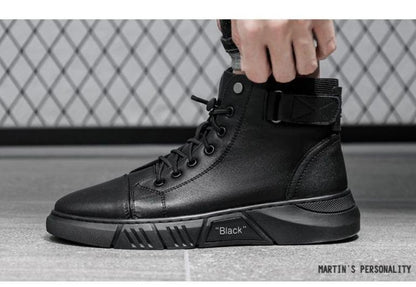 Botas de cuero genuino versátiles y casuales para hombre