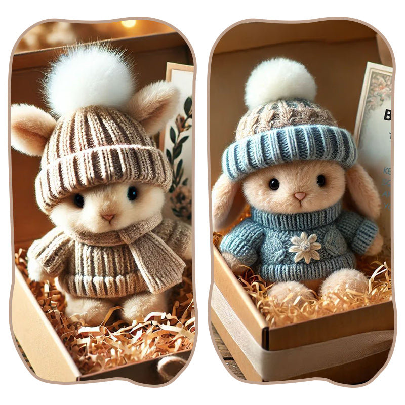 🐇- Mini conejito hecho a mano Abrazo lindo regalo de Pascua🎁