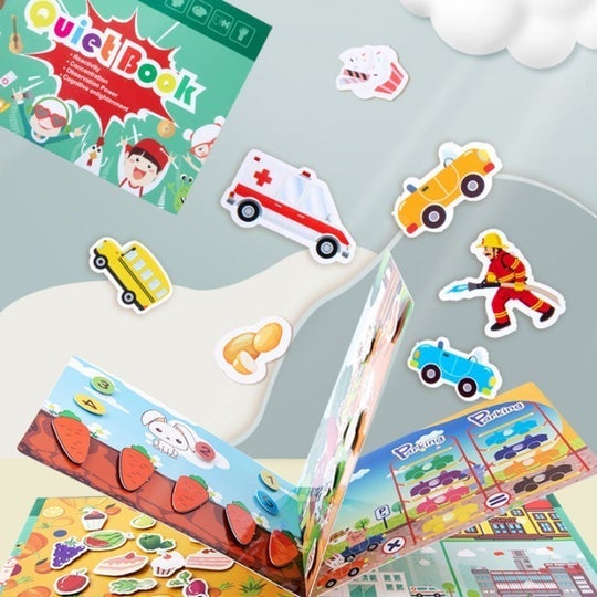 LIBRO OCUPADO MONTESSORI PARA NIÑOS PARA DESARROLLAR HABILIDADES DE APRENDIZAJE