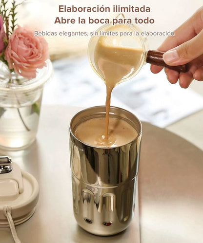 Taza de café inteligente con aislamiento térmico y visualización de temperatura