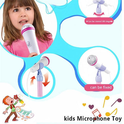 🎅 Ofertas especiales para Navidad🌲 Micrófono de juguete, máquina de karaoke de juguete con luces.