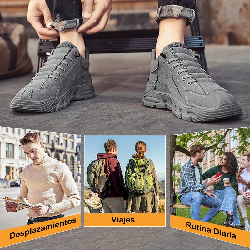 ☄️Ofertas de Primavera🎉Suela gruesa antideslizante para hombre Zapatos casuales para caminar