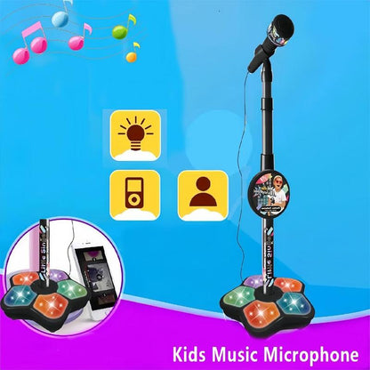 🎅 Ofertas especiales para Navidad🌲 Micrófono de juguete, máquina de karaoke de juguete con luces.