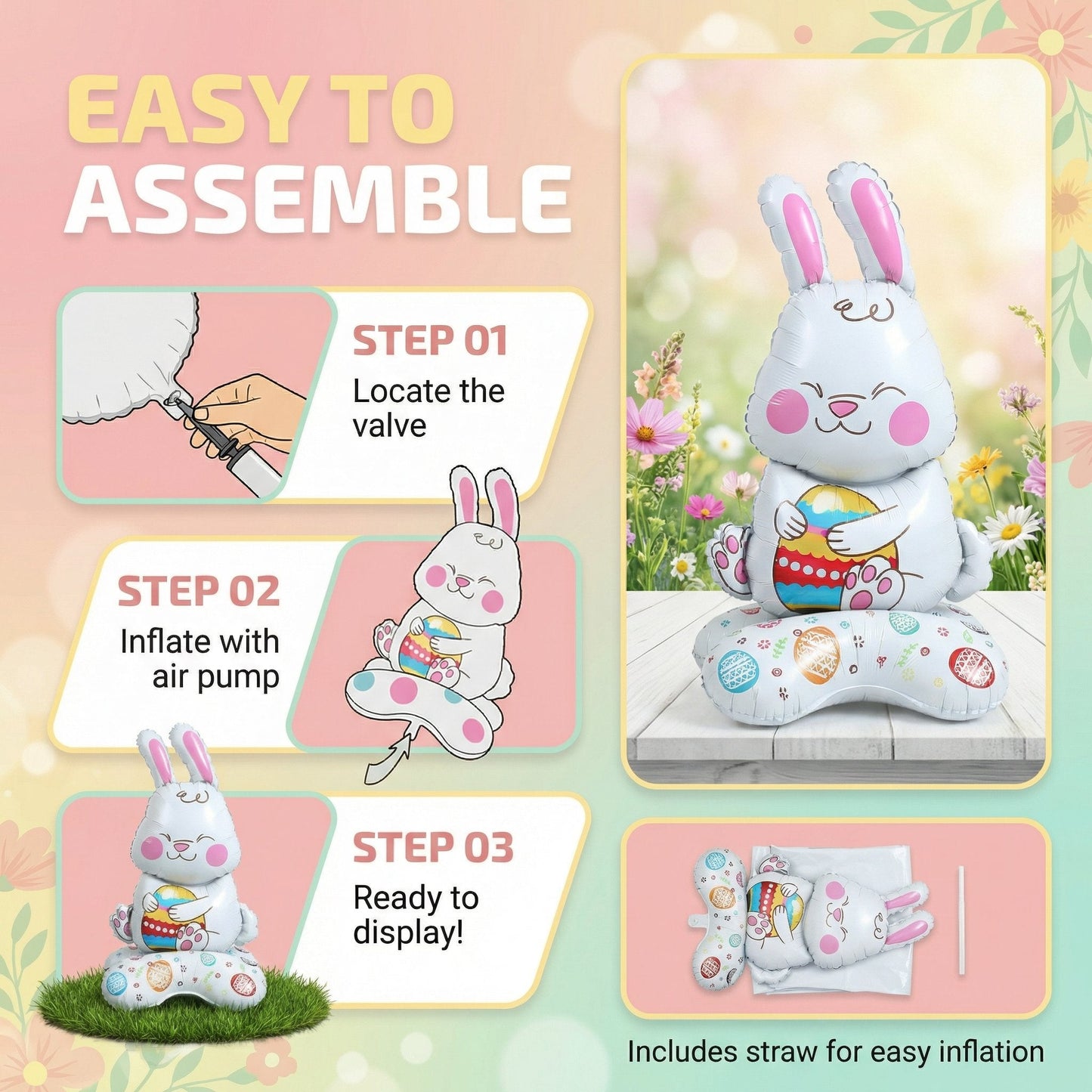 🐰OFERTA DE SEMANA SANTA🎈¡Listo para tus celebraciones, con un globo que une alegría, economía y practicidad! 🐰