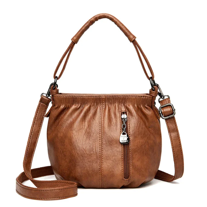 🔥Tu compañero diario: Bolso Bucket de piel suave con detalles plisados | Elegancia relajada para el día a día 🔥
