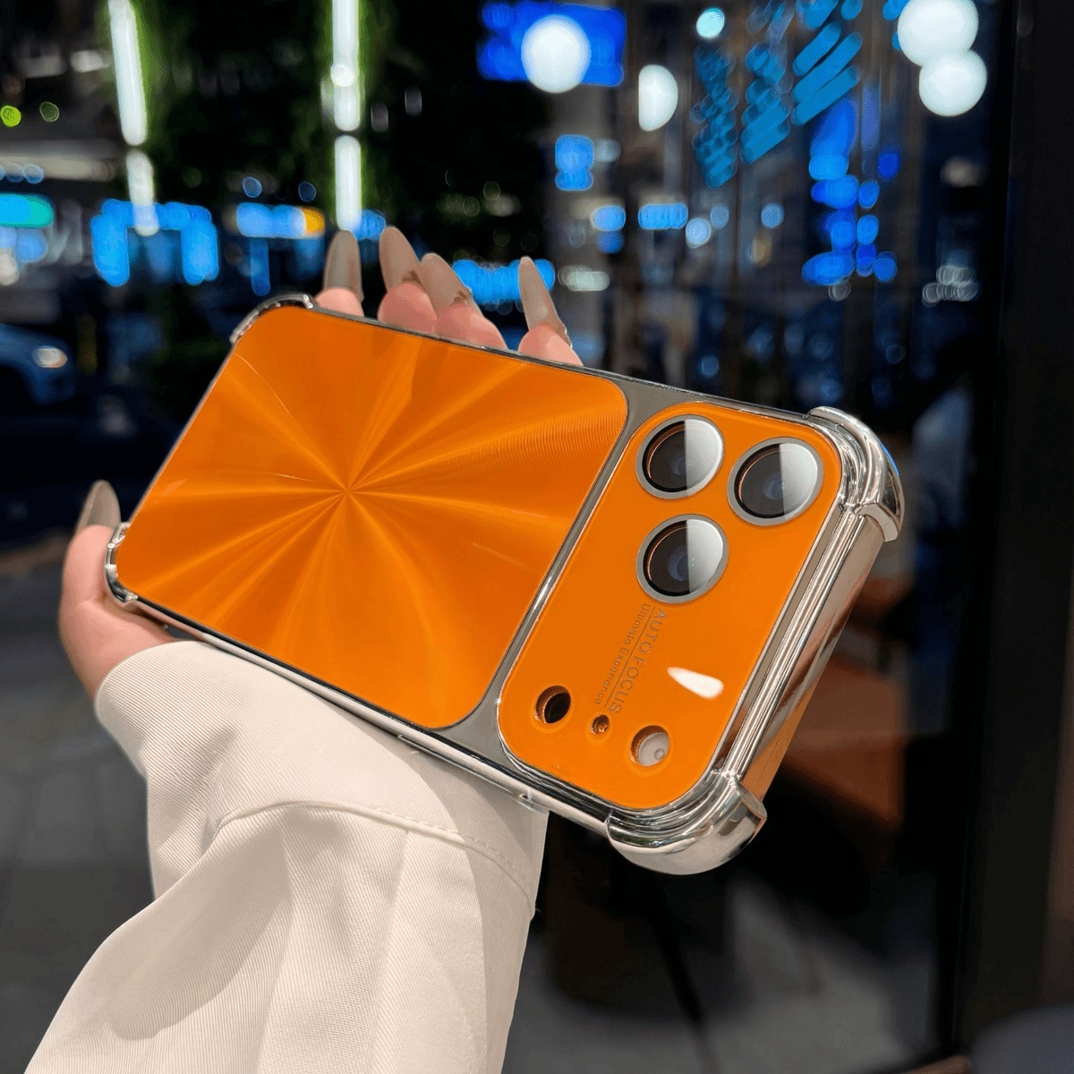 Funda con textura de CD a prueba de caídas en las cuatro esquinas para Phone