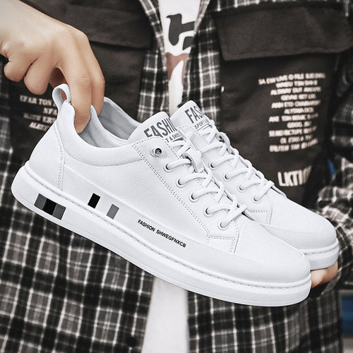 Zapatos casuales versátiles de cuero genuino para hombre