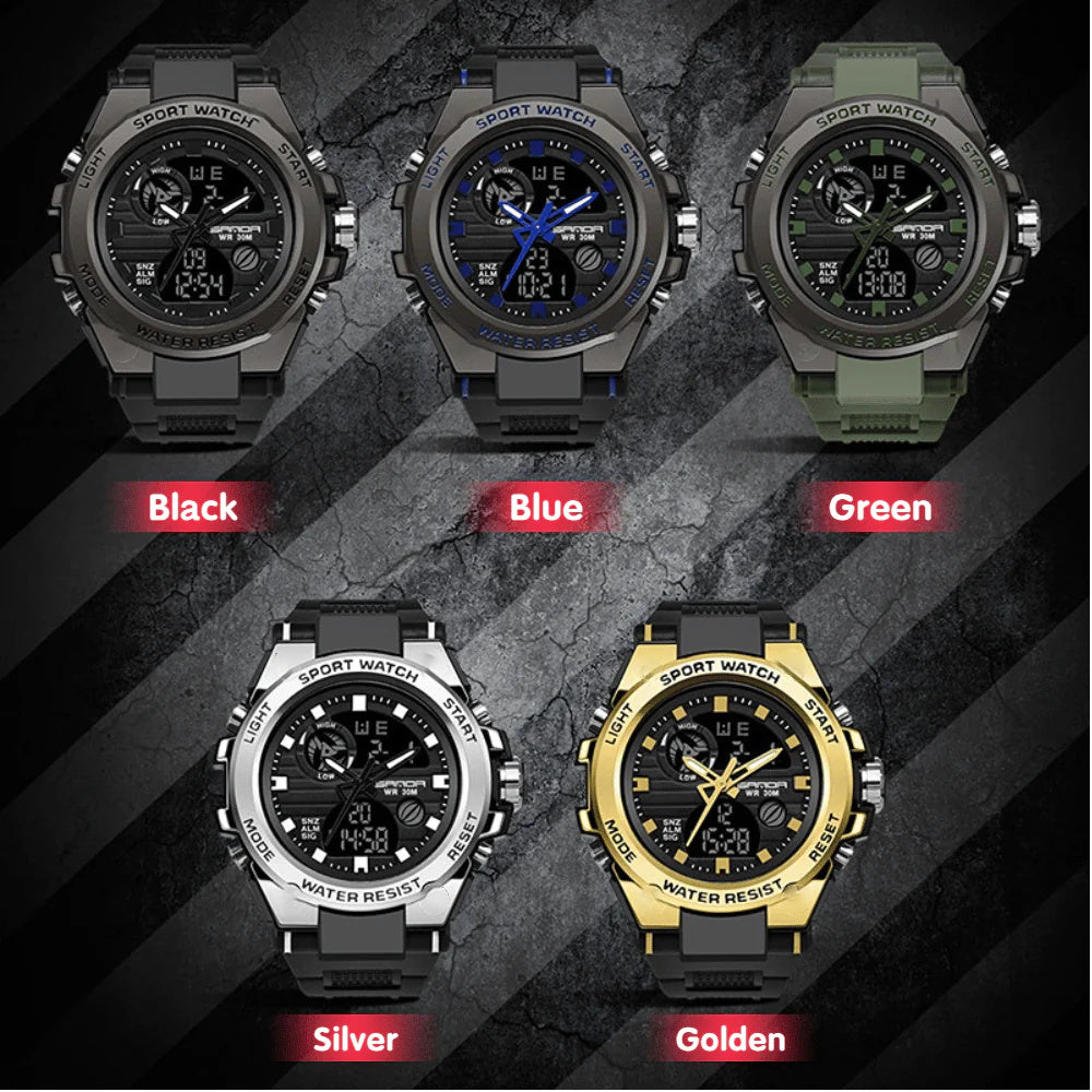 Reloj deportivo para hombre de primera calidad resistente al agua 30 m