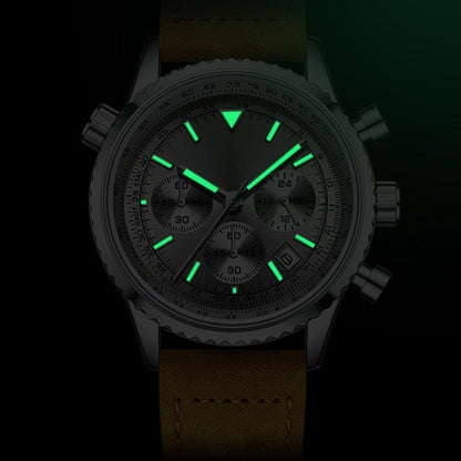 🔥Reloj de cuarzo analógico multifunción cronógrafo impermeable con fecha para hombre