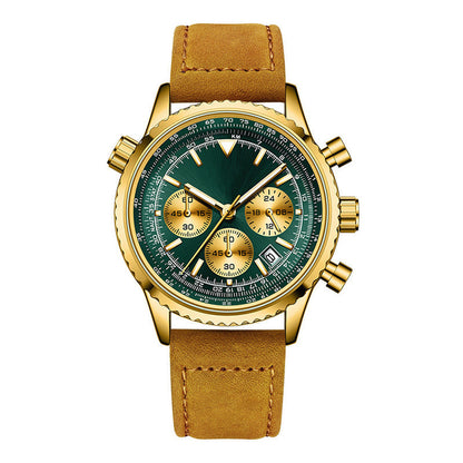 🔥Reloj de cuarzo analógico multifunción cronógrafo impermeable con fecha para hombre