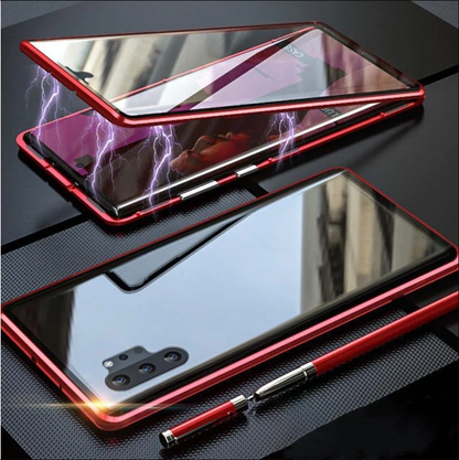 💥Funda magnética de vidrio templado de doble cara para Samsung S21-S25 Series
