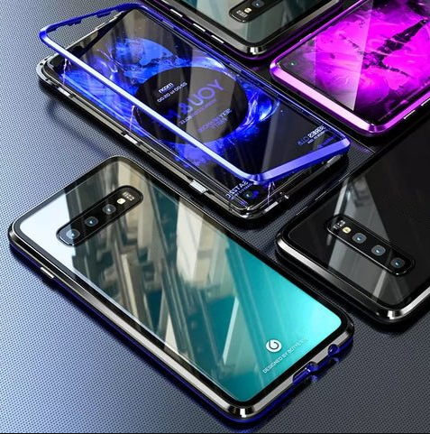 💥Funda magnética de vidrio templado de doble cara para Samsung S21-S25 Series