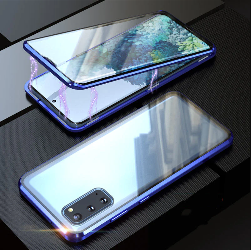 💥Funda magnética de vidrio templado de doble cara para Samsung S21-S25 Series