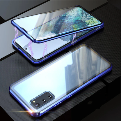 💥Funda magnética de vidrio templado de doble cara para Samsung S21-S25 Series