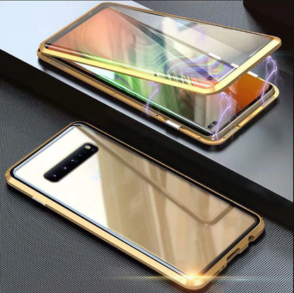 💥Funda magnética de vidrio templado de doble cara para Samsung S21-S25 Series