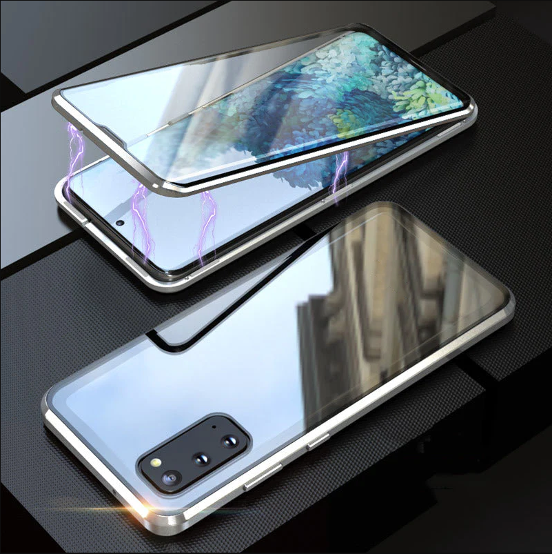 💥Funda magnética de vidrio templado de doble cara para Samsung S21-S25 Series