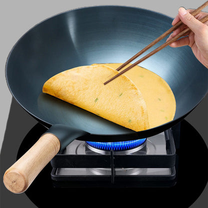 🔥Wok de hierro antiadherente sin revestimiento🔥Envío gratis