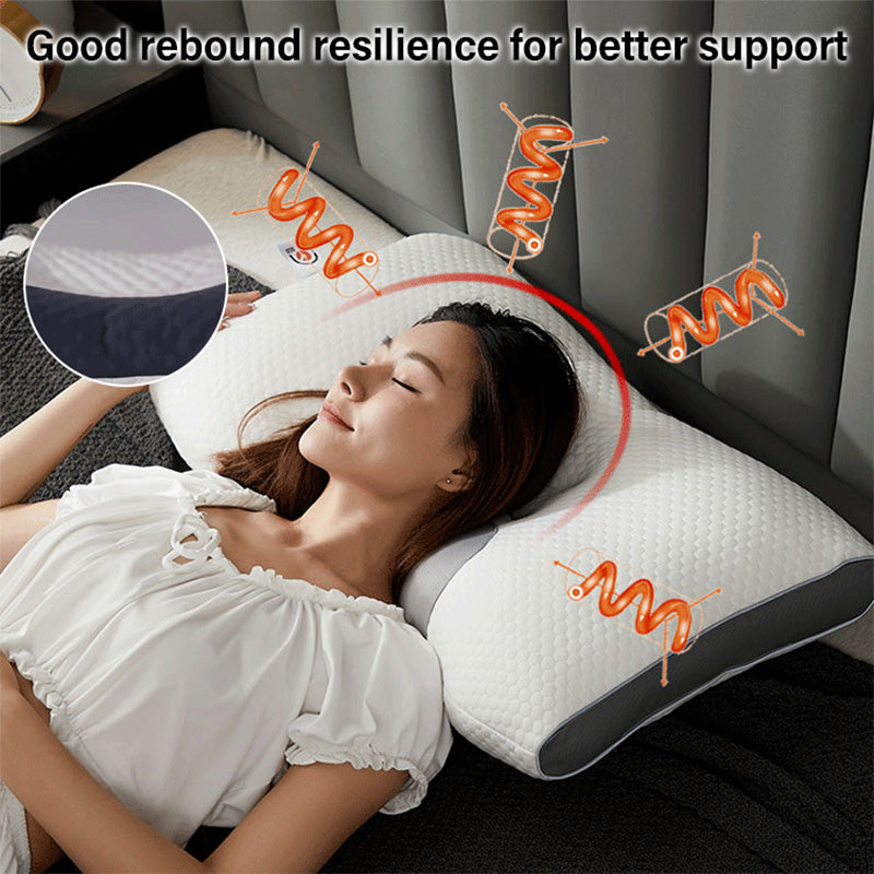 Almohada de masaje antibacteriana de soporte para el cuello que ayuda a dormir