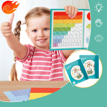 Libro magnético Montessori Rompecabezas de fracciones para niños