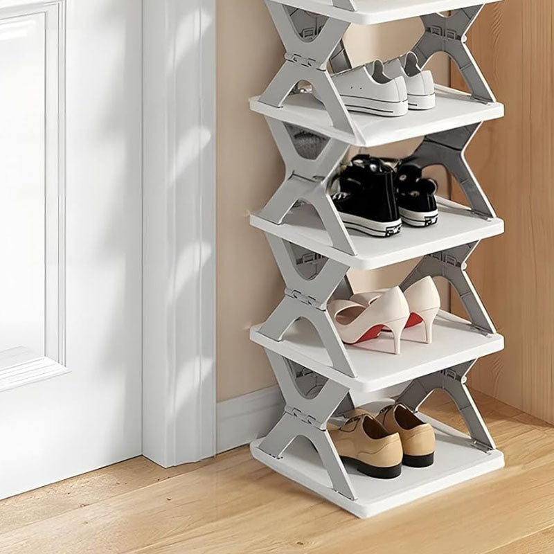 Estantería de Zapatos Plegable de Múltiples Niveles en Forma de X