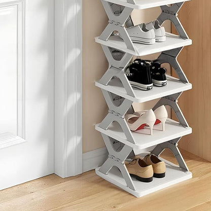 Estantería de Zapatos Plegable de Múltiples Niveles en Forma de X