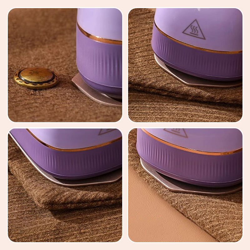 Plancha portátil multifunción con soporte y vaso medidor