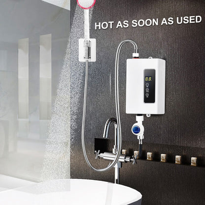 ✨ Calentador de Agua Instantáneo sin Tanque - Diseño Compacto con Control de Temperatura Digital para Ahorro de Energía ⚡🚿