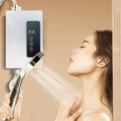 ✨ Calentador de Agua Instantáneo sin Tanque - Diseño Compacto con Control de Temperatura Digital para Ahorro de Energía ⚡🚿